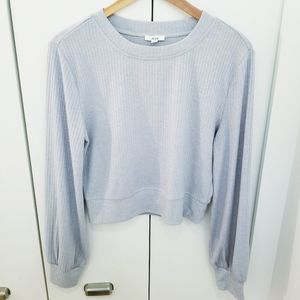 3/$45 | Ardene | Blue Grey Cropped Cowl Neck Top Shirt